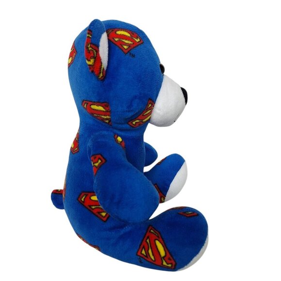 Six Flags Superman Plush Bear Blue DC Comics Stuffed Hero Collectible Toy 10.5" - Picture 2 of 7